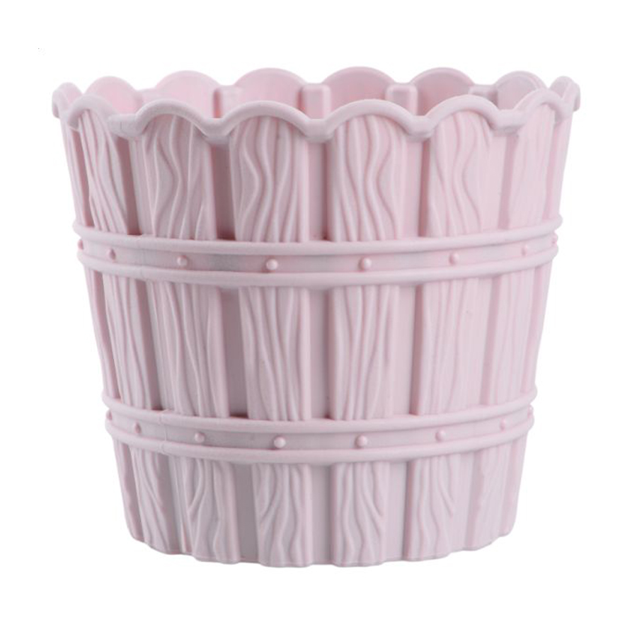 Горщик для квітів Violet House 1052 Bamboo Pink з дренажем, 10.5*11*11 см, 600 мл (1052 BAMBOO PINK 0.6 л.)